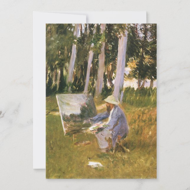 Claude Monet peignant, Bordure d'un bois par Sarge (Devant)