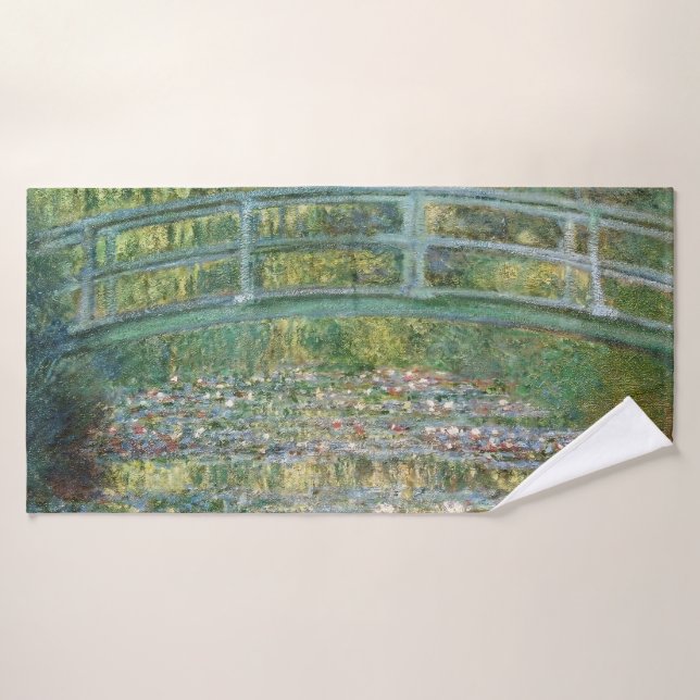 Claude Monet Pont Japonais Nymphéa Art (Serviette de bain)