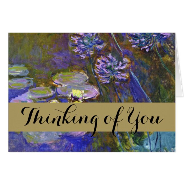 Claude Monet Water Lilies Agapanthus (Devant horizontal)