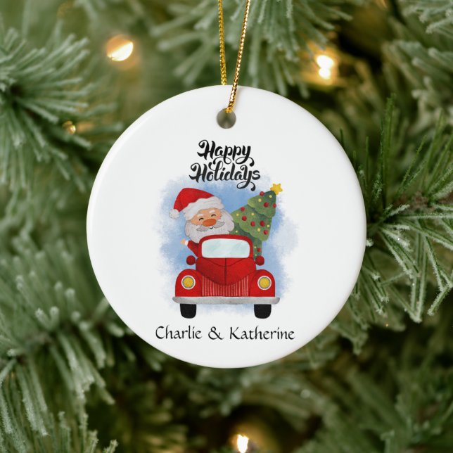 Clause santa personnalisée Noël ornement cus (Arbre)