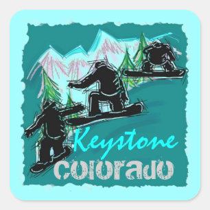 Clavier Colorado snowboard autocollant
