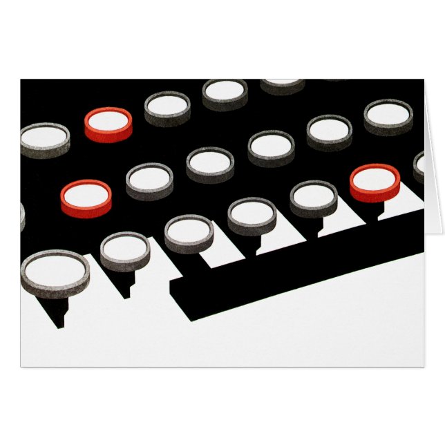 Clavier de machine à écrire ancienne de style rétr (Devant horizontal)