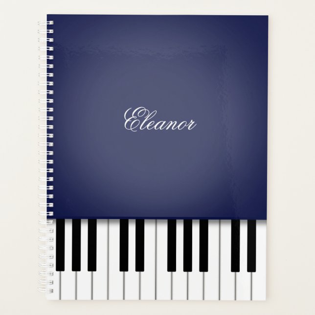 Clavier de musique de piano bleu de minuit Customi (Devant)