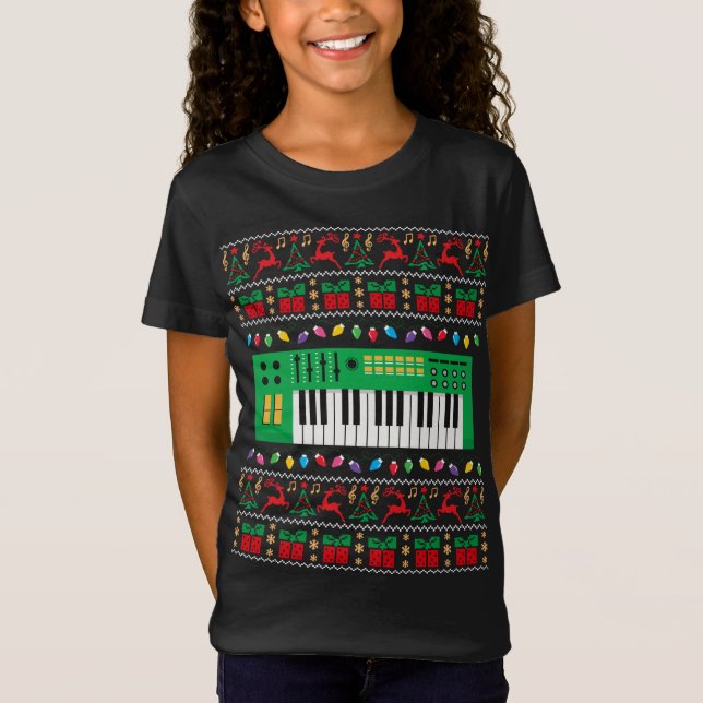 Clavier de musique laide de Noël Sweat lumières (Devant)