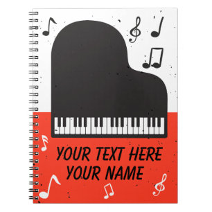 Clavier de piano Carnet de musicien personnalisé