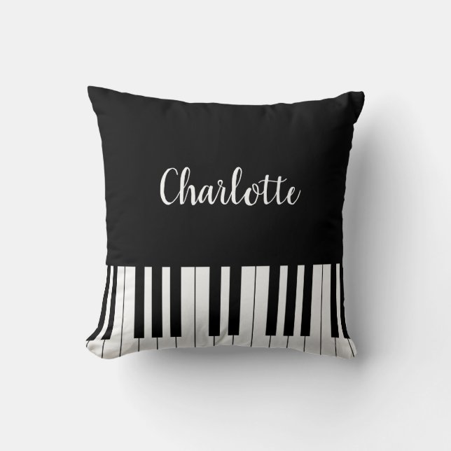 Clavier de piano, coussin noir et blanc (Recto)