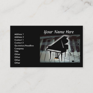 Clavier de piano et carte de visite de notes de