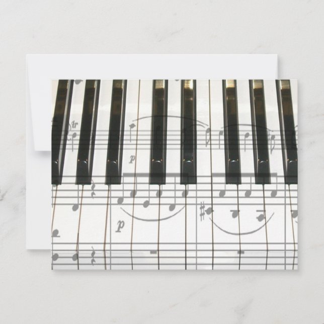 Clavier de piano et notes musicales (Devant)
