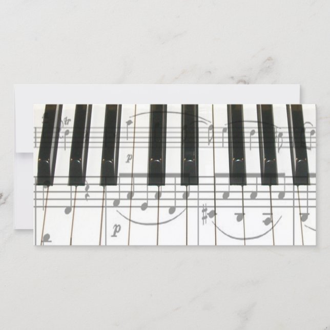 Clavier de piano et notes musicales (Devant)