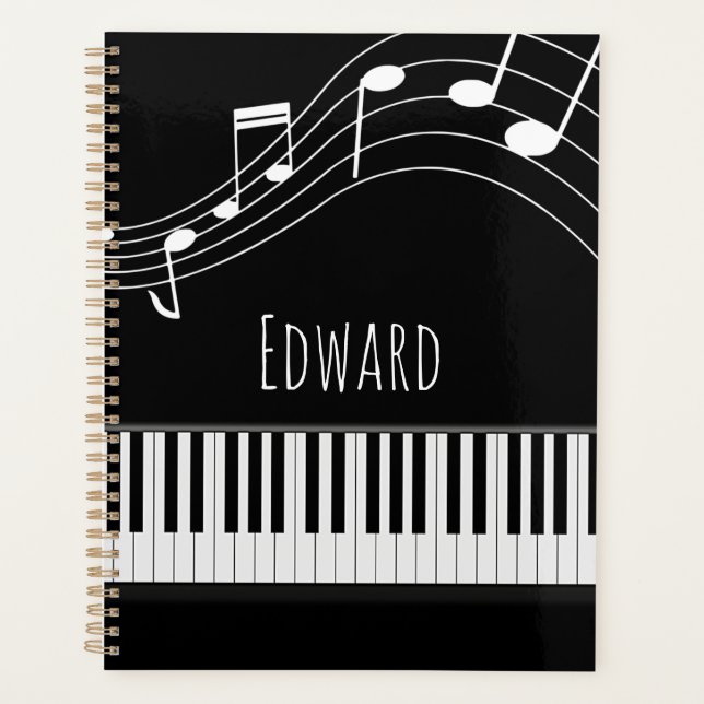 Clavier de piano et notes musicales (Devant)