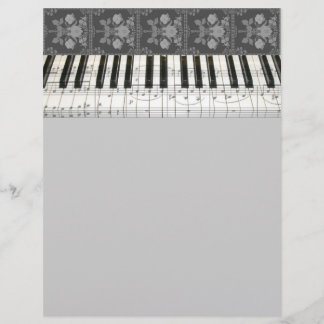 Clavier de piano floral