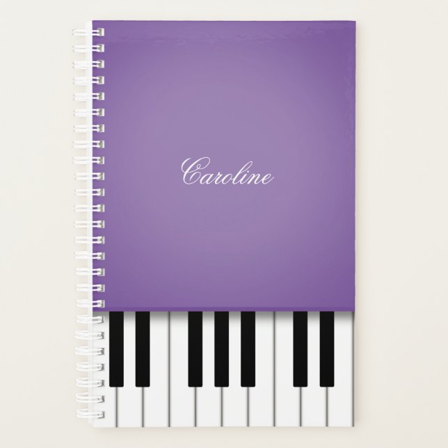 Clavier de piano violet Musique personnalisée (Devant)
