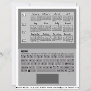 Clavier d'ordinateur portable Calendrier 2026 Tiss