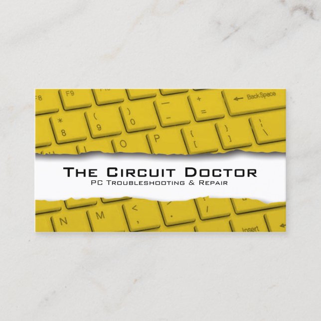 Clavier du Carte de visite de réparation d'ordinat (Devant)