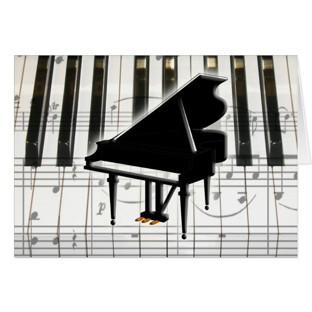Clavier et notes de piano à queue (Devant horizontal)