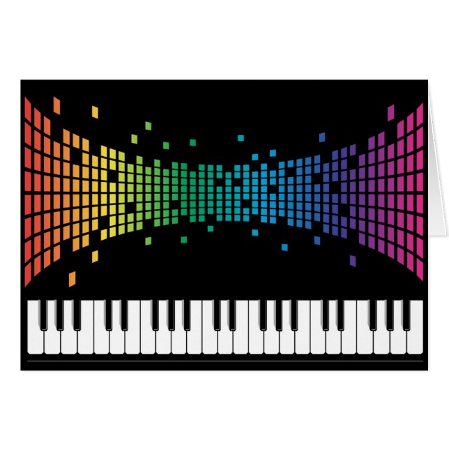 Clavier instrumental piano de musique multicolore (Devant horizontal)