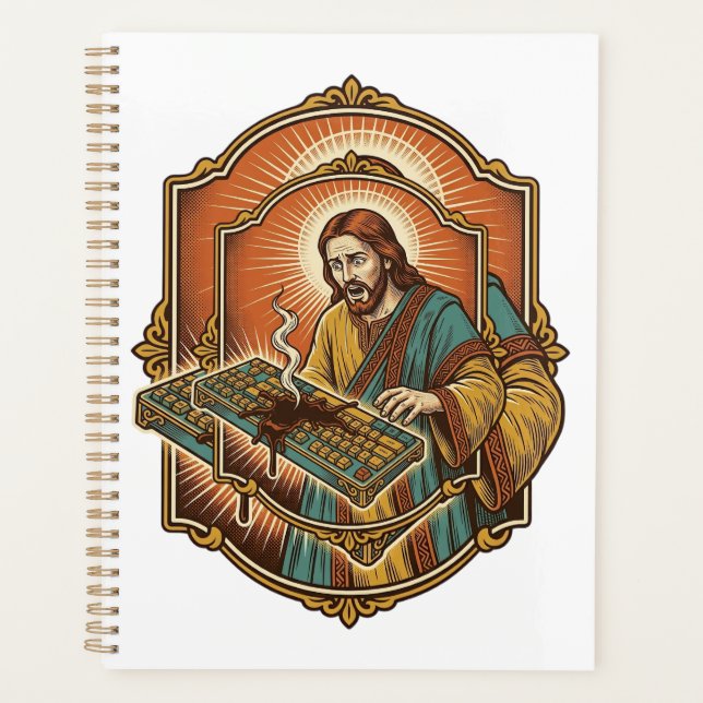 Clavier Mécanique Jésus Café Renversé Technologie  (Devant)