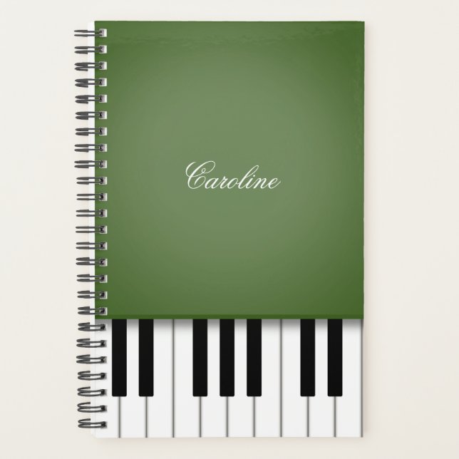 Clavier Moss Green Piano Musique personnalisée (Devant)