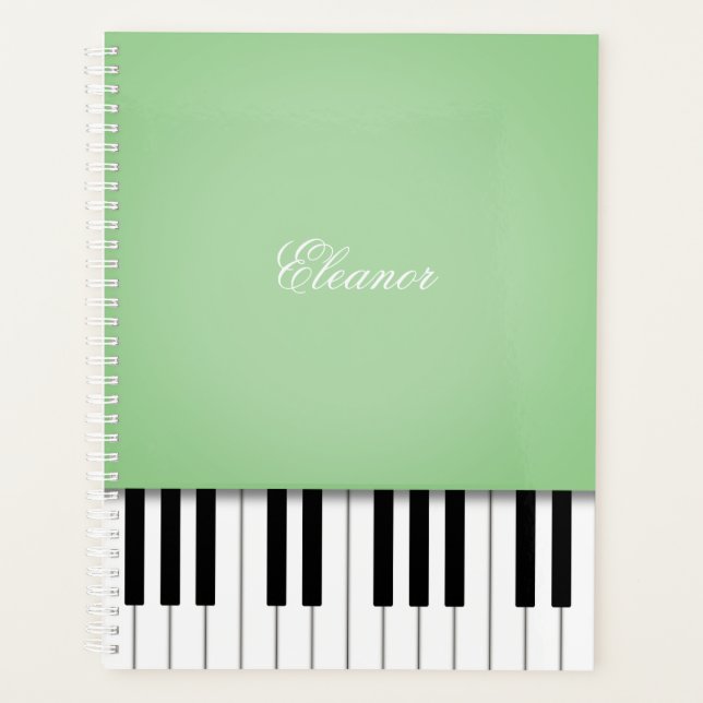 Clavier Pale Green Piano Music Customisé (Devant)