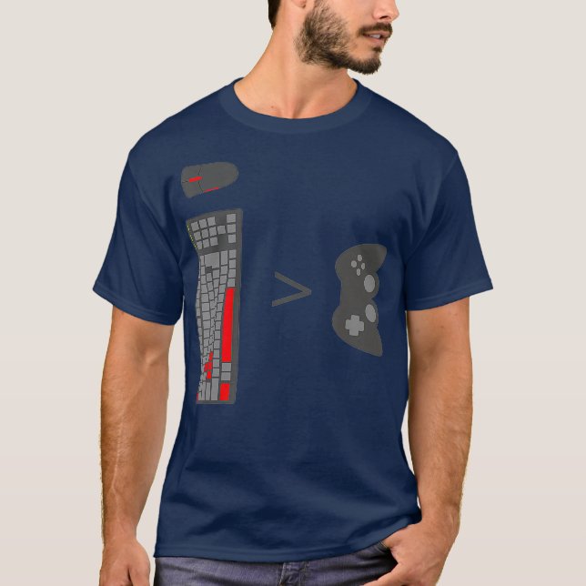 Clavier PC Gamer Souris vs Tshirt de jeu Console (Devant)