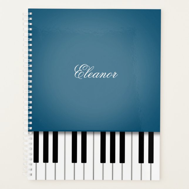 Clavier Peacock Blue Piano Music Customisé (Devant)