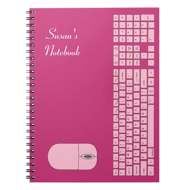 Clavier rose et Carnet de souris (Devant)