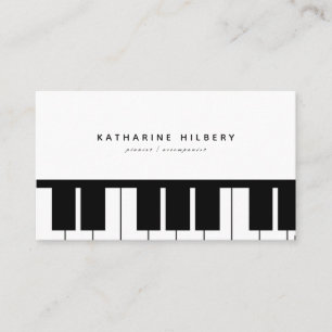 Claviers de piano minimaliste Carte de visite blan