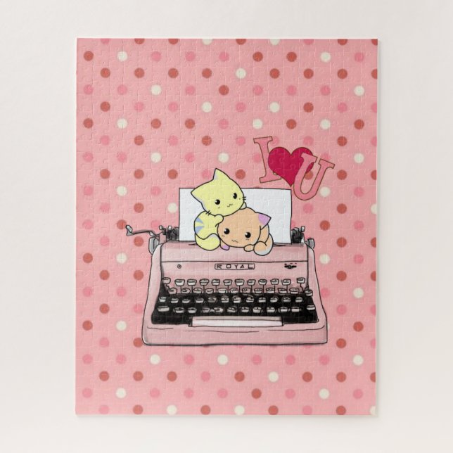 Claviers Puzzles Chats Chatons Je T'Aime (Vertical)