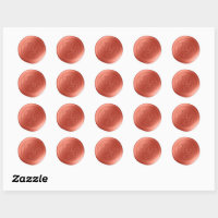 Clay Orange Calligraphie Monogramme Stickers cire