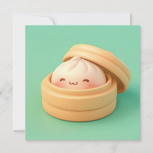 Clay Steamed Dumpling dans panier vapeur carte pos