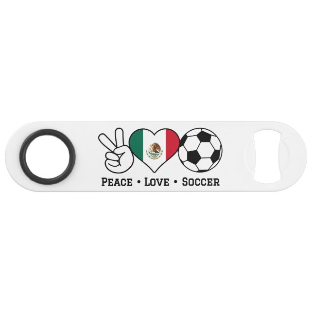 Clé de barre de football Peace Love (Devant (Horizontal))