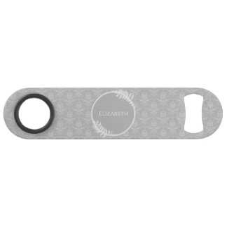 Clé de barre personnalisée Gris Elegant Damask