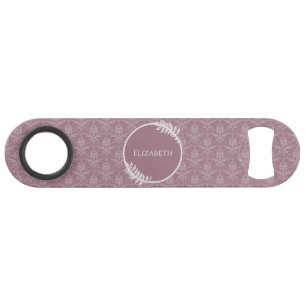 Clé de barre personnalisée Mauve Elegant Damask