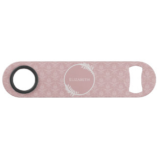 Clé de barre personnalisée rose élégant Damas