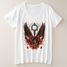 Clé de fond en velours gothique avec ailes et lune