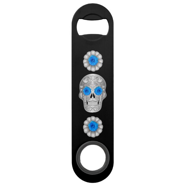 Clé de la barre Chrome Calavera (Rose bleu) (Devant)