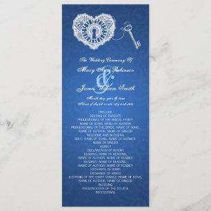 Clé de programme de mariage à mon bleu de coeur