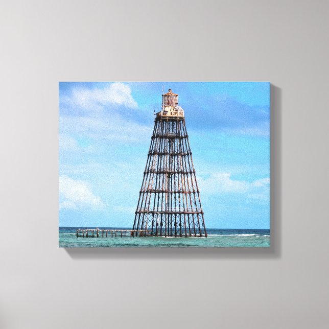 Clé de sable Phare, Floride Toile Enveloppée Impre (Recto)
