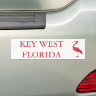 CLÉ FLORIDE OUEST   Sticker pare-chocs Flamant ros