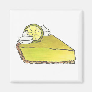 Clé Lime Keylime Pie Slice Dessert Aimant alimenta