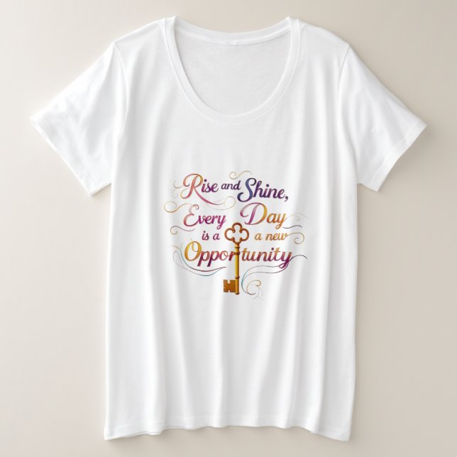 Clé pour un Tee de Nouvelles Opportunités (Grande  (Design devant)
