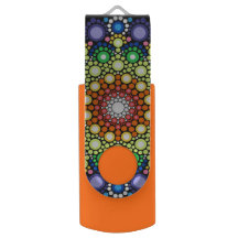 Art Fractal Floral Dotée Rétro Mandala