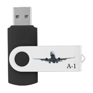 Clé USB Avion moderne et monogramme 