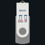 Clé USB Beaker & Test Tube Science Themed<br><div class="desc">Lecteur USB avec un dessin mignon d'un tube d'essai et d'un bécher. Parfait pour les types scientifiques.</div>