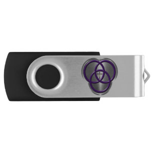 Clé USB Belle bague de la Trinité chrétienne avec croix