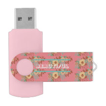 Boho moderne rose floral