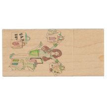 Boutique de couture USB en bois