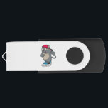 Clé USB Chat en patinage sur glace avec patins sur glace<br><div class="desc">Ce design est le cadeau idéal pour un anniversaire,  Noël et d'autres célébrations. Il convient aux femmes,  aux hommes et aux enfants.</div>