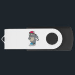 Clé USB Chat en patinage sur glace avec patins sur glace<br><div class="desc">Ce design est le cadeau idéal pour un anniversaire,  Noël et d'autres célébrations. Il convient aux femmes,  aux hommes et aux enfants.</div>