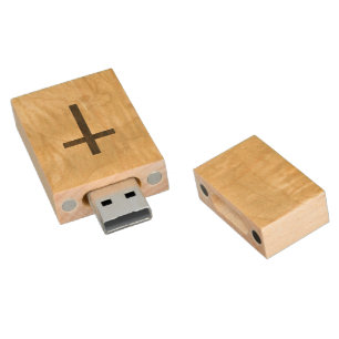 Clé USB Croix chrétienne de base Maple Rosewood